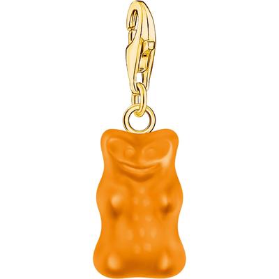 Charm-Einhänger THOMAS SABO "THOMAS SABO x HARIBO Schmuck: Charm", bunt (gelbgoldfarben, orange, orange), Charms, Damen,