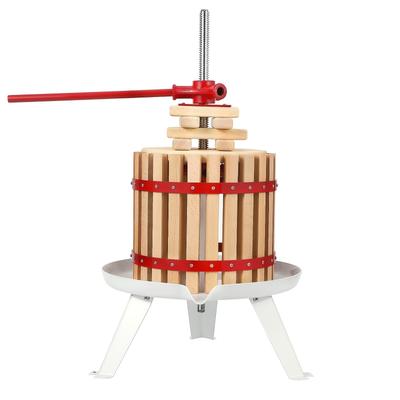 Manual Fruit Wine Press, 3.2 Gal Solid Wood Fruit and Wine Press