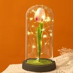 Cadeaux de fleurs de tulipes pour femmes, cadeaux de fleurs de fête des mères pour maman, épouse, fille, fils, mari, cadeaux d'anniversaire pour femme, meilleure amie, sa petite amie, tulipes en verre, cadeaux de grand-mère, cadeaux de maman pour la...