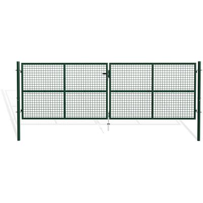 Doppelflügeltor für Stabmattenzaun 4m olga 400 x 130 Moosgrün Image