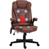 6 Point Vibrating Massage Office Chair with Heat Microfiber High Back Executive Office Chair with Reclining Backrest Padded Armrests and Remote