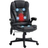6 Point Vibrating Massage Office Chair with Heat Microfiber High Back Executive Office Chair with Reclining Backrest Padded Armrests and Remote
