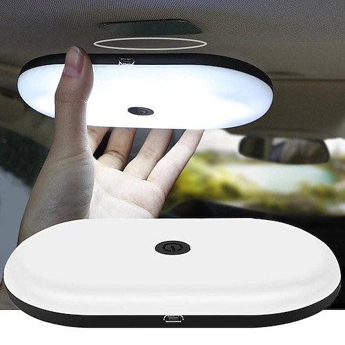 1pc luce di lettura per auto adesivo luce per auto forniture per auto luce di soffitto automatica lampada illuminante a led, lampada da soffitto a cupola per auto luce sul tetto dell'auto fari di plastica regolabili