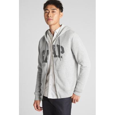 Gap Mens Grey Logo Zip Up Hoodie - Grey
