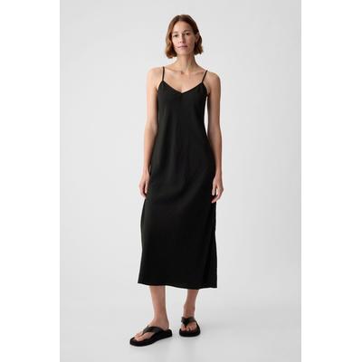 Gap Womens Black Slip Midi Dress - Black
