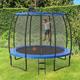 Goplus - Trampolino Elastico per Bambini, Certificazione gs, Tappeto Elastico da Esterno con Rete,