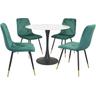 Sitzgruppe HOFMANN LIVING AND MORE Sitzmöbel-Sets Gr. B/H/T: 45 cm x 85 cm x 54 cm, Samtoptik, grün, grün Esszimmer-Set Essgruppe Essgruppen