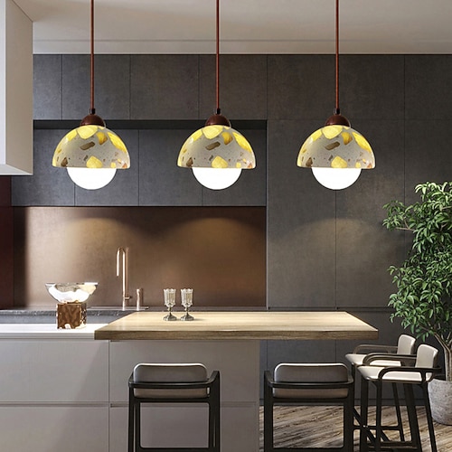 LED-Pendelleuchte, 1-flammig, 15 cm, klare Glasform mit schickem Design, moderner Stil, für Schlafzimmer und Büro, lackierte Oberflächen, 110–240V Image