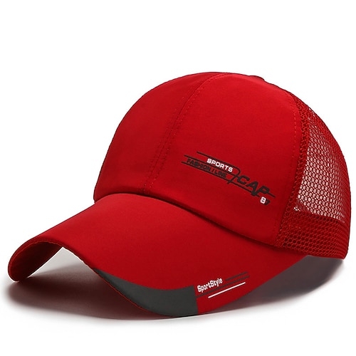 Herren Baseballkappe Sonnenhut Trucker-Kappe Mesh-Kappe Schwarz Weiß Polyester Netzrücken Mode Lässig Straße Täglich Buchstabe Verstellbar Sonnenschutz Atmungsaktiv Image