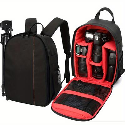 TEMU New Camera Bag Multifunctional Photography Bag Camera Storage Bag Men's And Women's Lightweight Camera Bag Double Shoulder J Outdoor Camera Bag Large Capacity Backpack