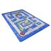Blue 79 x 79 x 0.4 in Area Rug - Zoomie Kids Parkhur Area Rug w/ Non-Slip Backing Polyester/Cotton | 79 H x 79 W x 0.4 D in | Wayfair