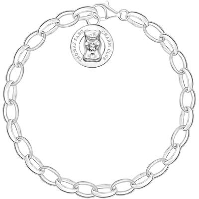 Charm-Armband THOMAS SABO "THOMAS SABO x HARIBO Schmuck: Charm-Armband" Gr. 19, silber (silberfarben), Armbänder, Damen,