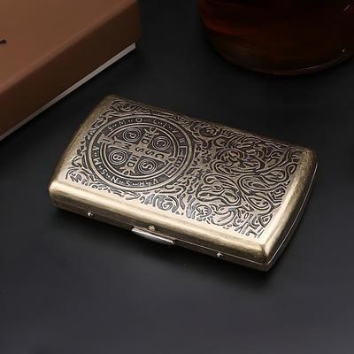 Vintage Style Metal Cigarette Case, Multiple Designs, Unique Creative Holder(Can Accommodate 12 Cigarettes)