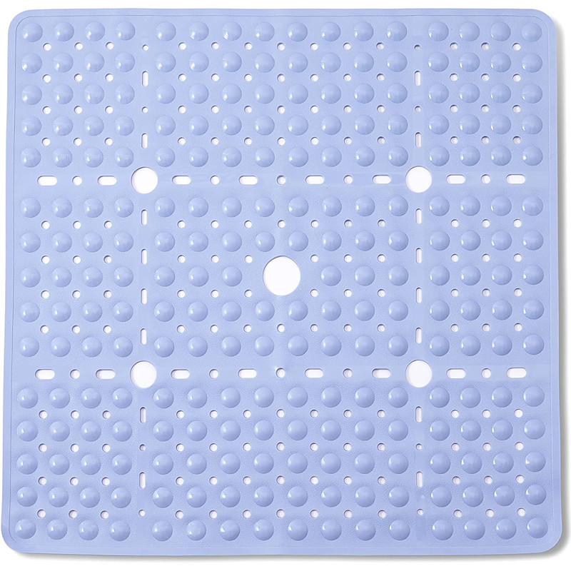 Shower Mats Rubber Shower Mat with Drain Hole - Non-Slip Bathtub Mat for Bathroom, Anti-Mildew, Quick-Drying, Comfortable and Safe for Kids and Elderly