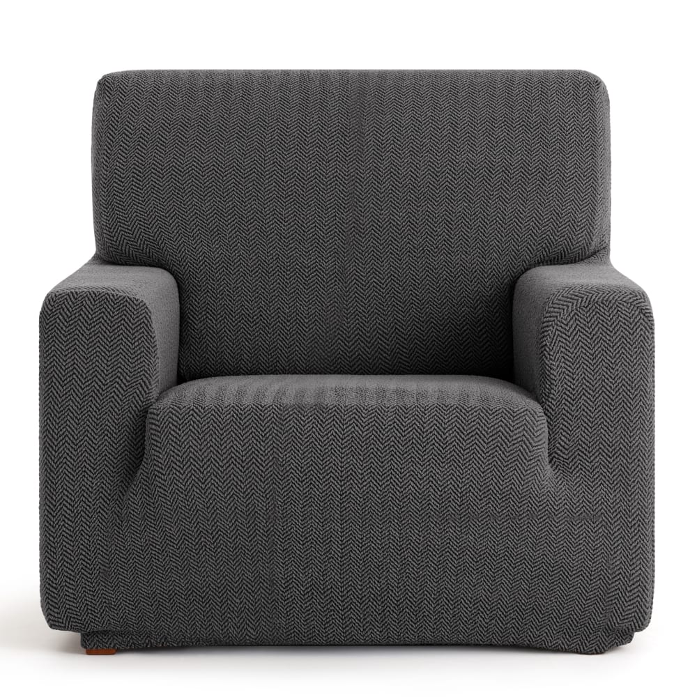 Housse de fauteuil extensible gris foncé 80 * 130