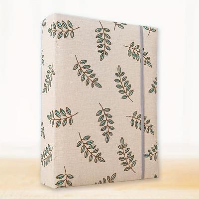 TEMU 1pc 6 Inch 200 Pockets Cloth Photo Album Tied With A Rope, Creative Photo Album, Children Family Couple Studio Souvenir Album, Halloween, Thanksgiving And Christmas Gift Image