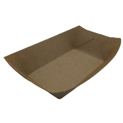 800 Pappschalen Snacktrays Snackschalen Braun 500 ml 185 x 135 x 45 mm Image