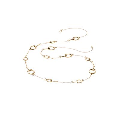 Plus Size Women's Long Horsebit Necklace by Accessories For All in Gold