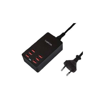 LogiLink PA0139 USB-Ladeger?t 32 W Steckdose Ausgangsstrom (max.) 6400 mA USB Anzahl Ausg?nge: 6 x A Image
