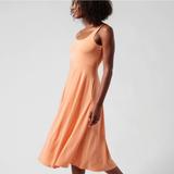 Athleta Dresses | Athleta Santorini Midi Dress Cactus Peach Size Medium Petite | Color: Orange/Pink | Size: Mp