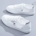 Chaussures de course athlétiques en cuir pour femmes chaussures de tennis blanches mocassins