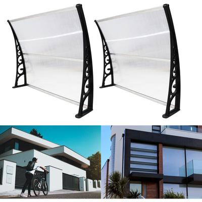 Vordach für Haustuer Pultbogenvordach Transparent Polycarbonat Pultvordach ueberdachung 5 mm PP Image