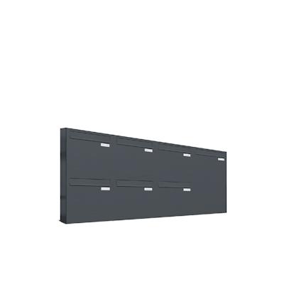AL Briefkastensysteme 7 Fächer Premium Durchwurf Briefkasten A4 in RAL 7016 Anthrazit Grau, Post A4, robust, wetterfest, Artikelnummer: 331P7DZ4P7016 Image