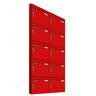 AL Briefkastensysteme 10 x Basic Wand Briefkasten in RAL Farbe 3000 Feuer Rot für Post A4, wetterfest, Artikelnummer: 431P10EA2P3000