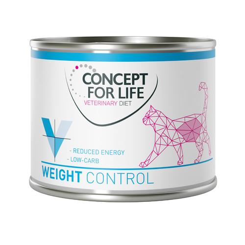 12 x 200 g Concept for Life Veterinary Diet Weight Control Nassfutter für ausgewachsene Katzen