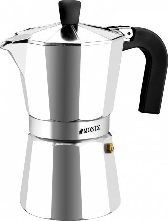 Monix M620006 Manuelle Kaffeemaschine Moka Kanne Aluminium Image