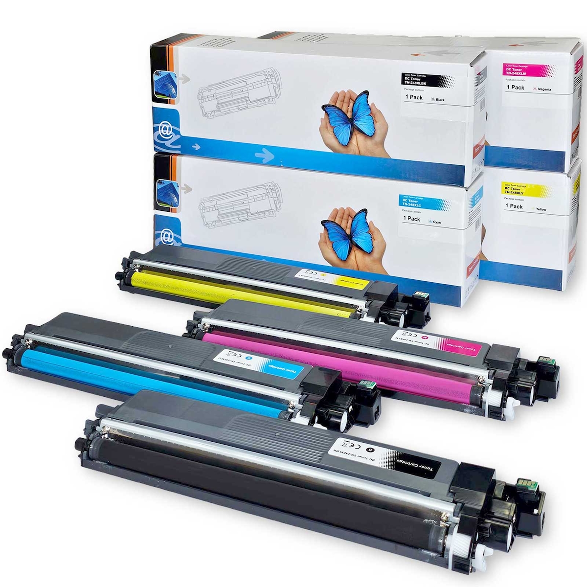 4 Toner Set für Brother HL-L 3240 CDW D&C-Tonerkassetten alle Farben TN-248XL kompatibel HL-L3240CDW