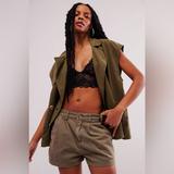 Free People Shorts | Free People Billie Chino Shorts In Willow - Size 10 | Color: Green | Size: 10