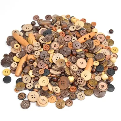 50Gram Mix size wooden buttons For Scrapbook Crafts DIY Baby Children Clothing Sewing Accessories