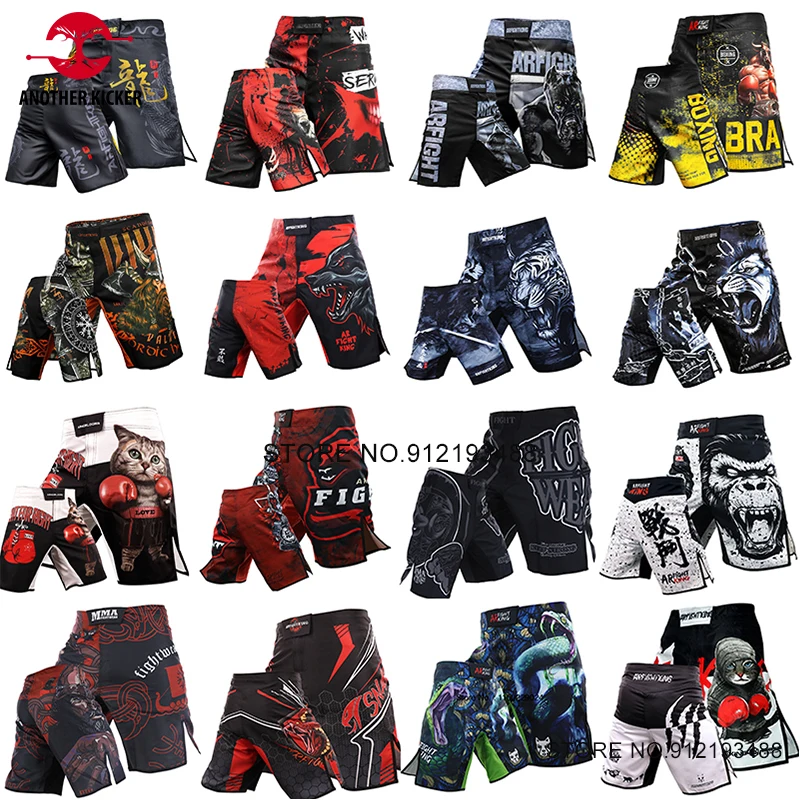 Muay Thai Pants Breathable Fight MMA Shorts Men Women Junior Gym Martial Arts Grappling Kickboxing Cage Fighting Training Trunks