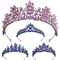 DIEZI Baroque Vintage Multicolor Bride Crown Wedding Party Gift Queen Princess Bridal Crystal Tiaras
