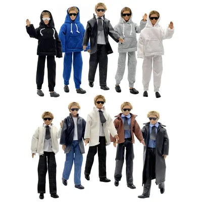 1 Set Ken Cloth Handmade Handsome Doll Accessories Casual Wear Suit for 30cm 12inch Ken Doll Kids