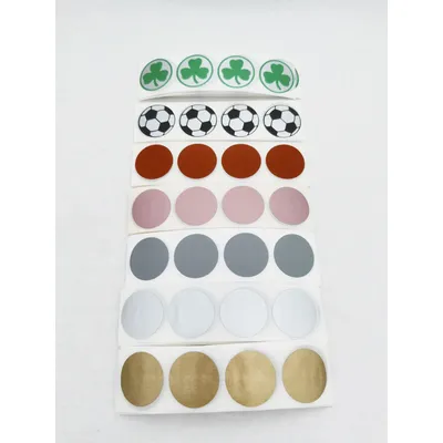 100PCS 25mm "1" Inch Round Circle Scratch Off Stickers For DIY Lucky Promotional Game Gift Cards