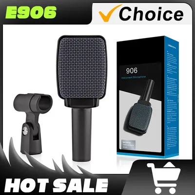 High quality E906 Super-cardioid microphone cardioid instrument Microfonos Microfono with clamp for