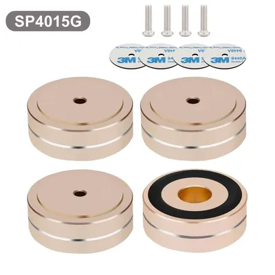 Equipment Feet 4 Pieces 40x15mm Speaker Isolation Feet Aluminum Feet With Non-Slip Rubber