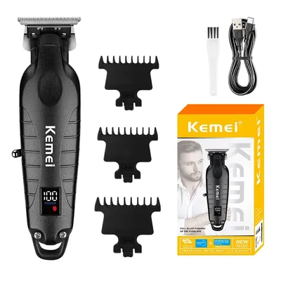 Kemei 2293 Barber Cordless Hair Trimmer 0mm Zero Gapped Carving Clipper Detailer Professional