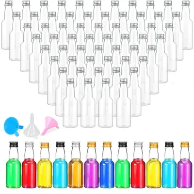 50Pcs 30-150ML Reusable Portable Plastic Mini Juice Bottles For Wine Juice Beverage Oil Seasoning
