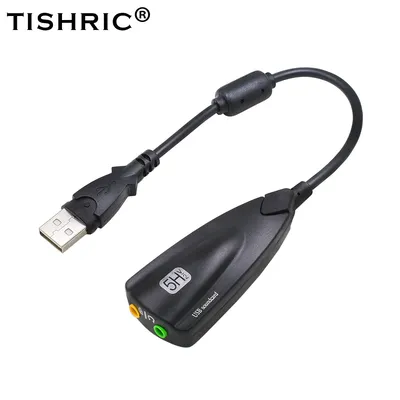 TISHRIC Promotion 5HV2 External usb sound card 7.1 with 3.5mm audio interface adapter for headphone