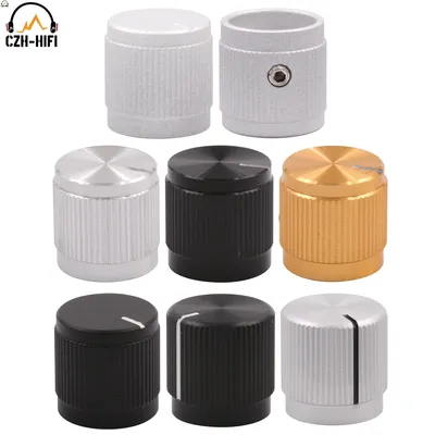 1pc 15x15mm Mini Full Aluminum Knob for Audio Amplifier Potemtiometer Volume Control Guitar AMP