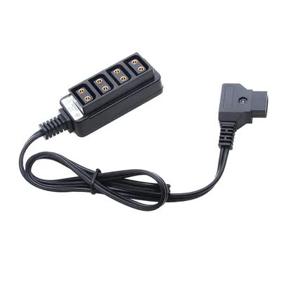 D-Tap Male Plug To One Point Four Female Distributor Conversion Cable D-Tap Male To 4 Port Female