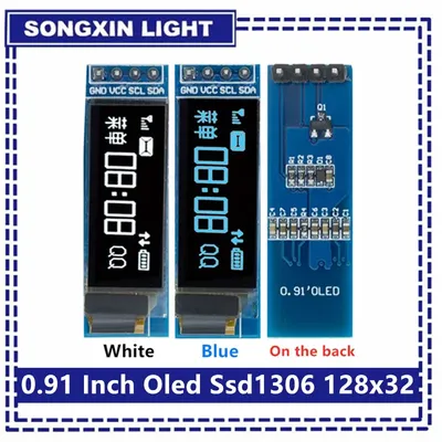 I2C OLED Display Module 0.91 Inch I2C SSD1306 OLED Display Module White / BLUE I2C OLED Screen