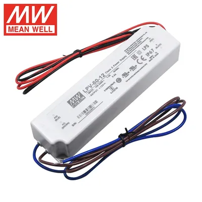 IP67 LPV 20/35/60/100/150W Led Driver AC-DC 5/12/24/48V Waterproof Meanwell Switching Power Supply