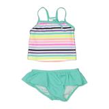 Carter's Two Piece Swimsuit: Green Stripes Sporting & Activewear - Size 12 Month