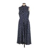 Kate Spade New York Casual Dress High Neck Sleeveless: Blue Polka Dots Dresses - Women's Size 12