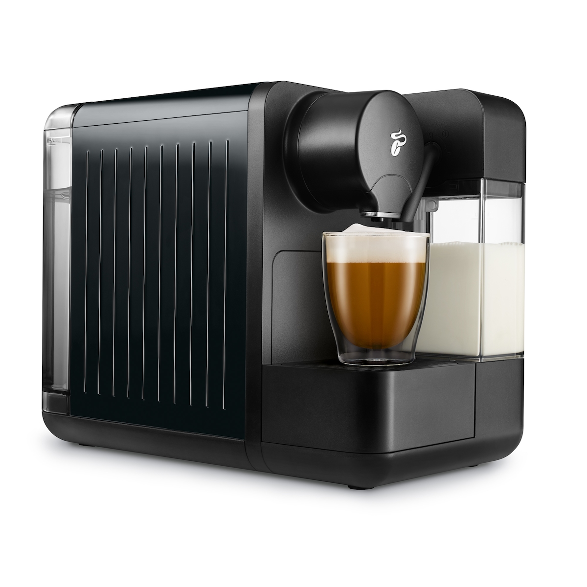 Tchibo Cafissimo `milk` Kapselmaschine Schwarz für Kaffee, Espresso, Caffè Crema Image