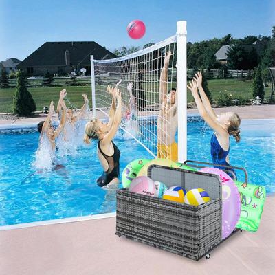 Patio Poolside Float Storage With Wheels